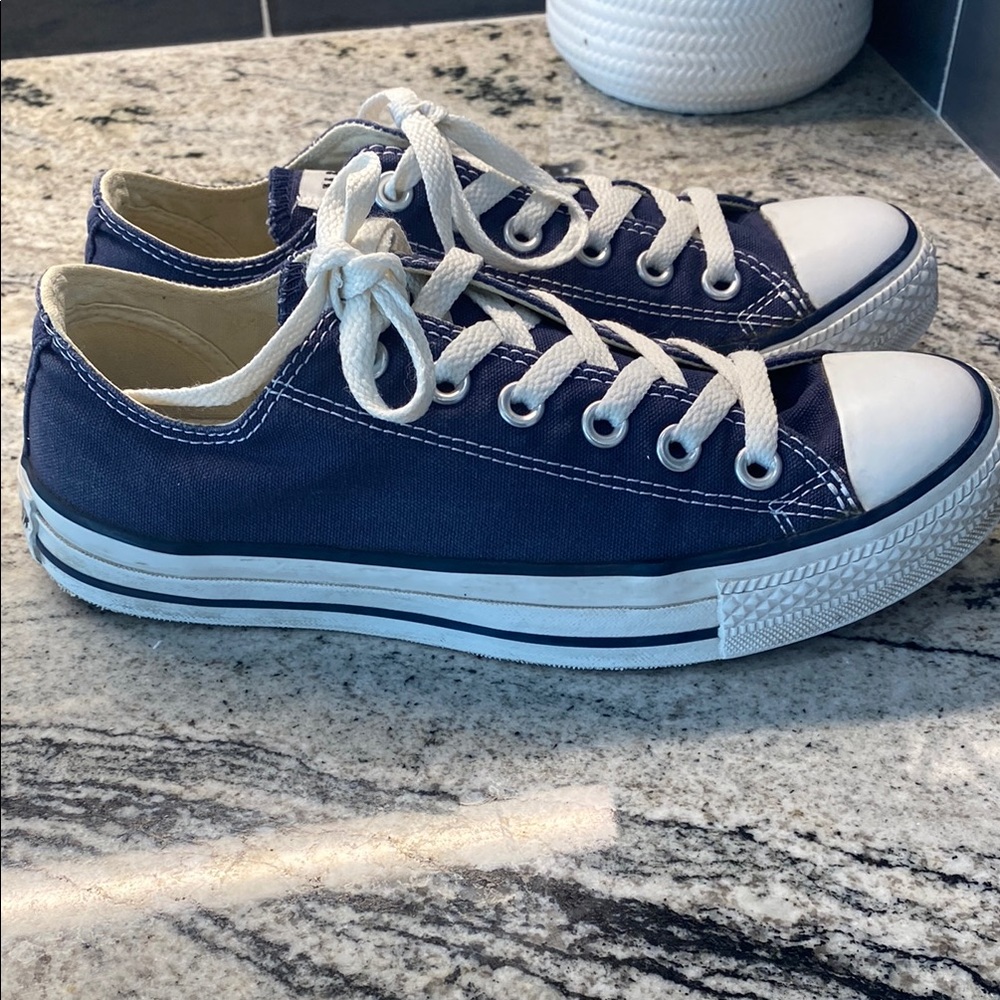 Classic Navy Blue Canvas Sneakers